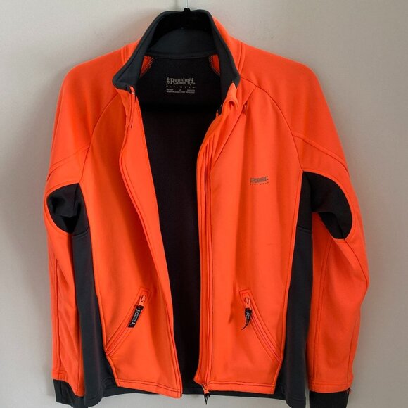 Running Room Florescent Orange Hi Viz Unisex Jacket Polyester Sz S - Picture 2 of 8